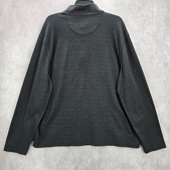 Van Heusen Gray Pullover Sweater Never Tuck Classic Fit Mock Neck XL Extra Large - Picture 2 of 6